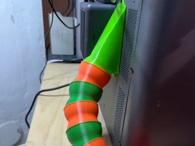 X2d adapter for segmented poop chute pipe