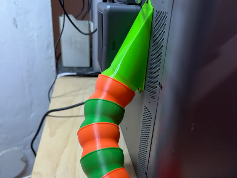 X2d adapter for segmented poop chute pipe