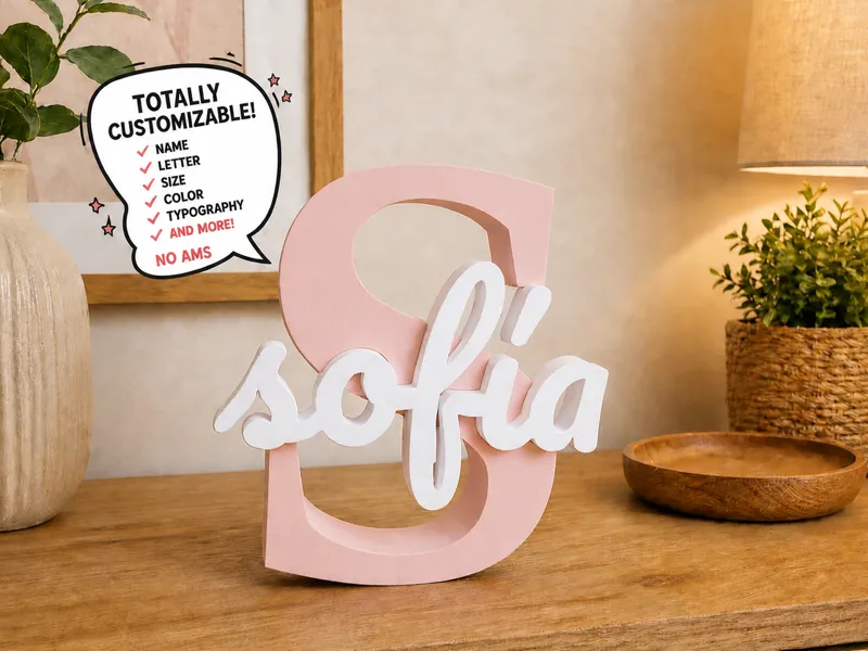 Adorno inicial y nombre totalmente personalizables