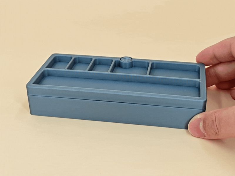 Small parts tray magnetic storage box