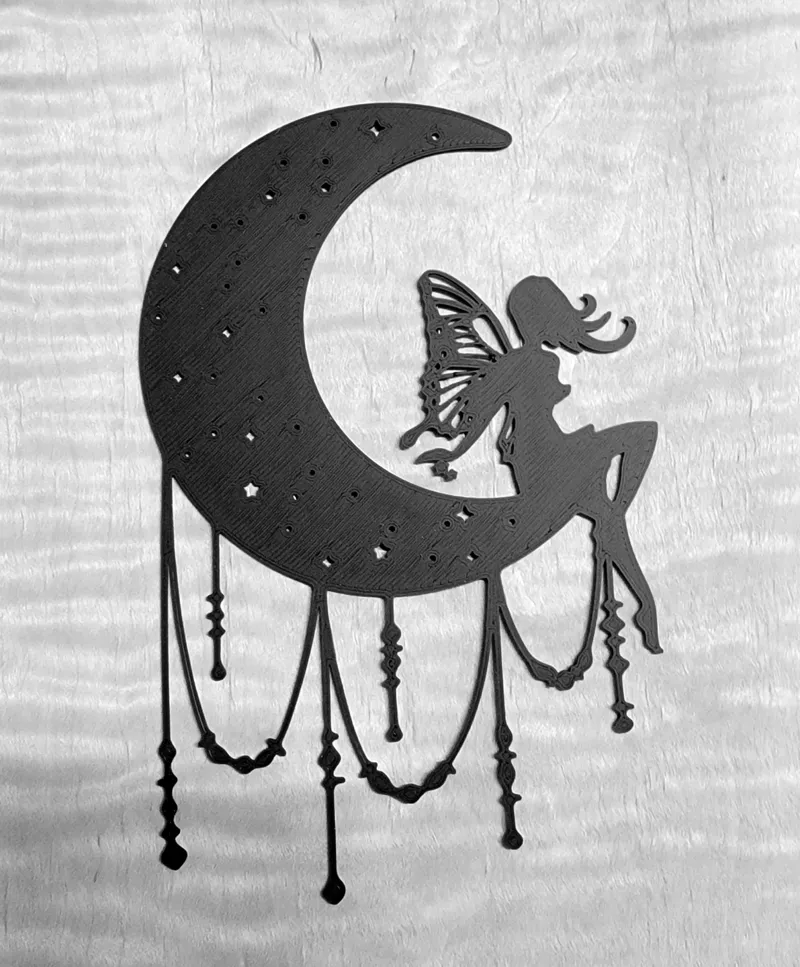 Fairy on the Moon #2 Wall Art