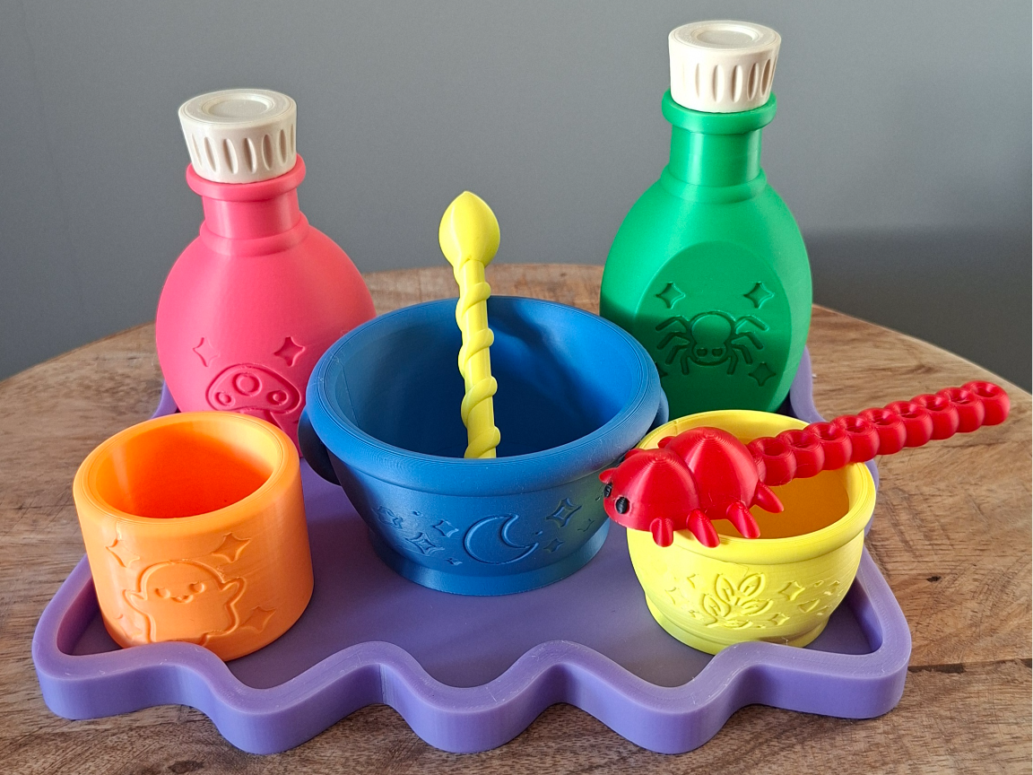 Magical potion sensory playset kit with tray - 1