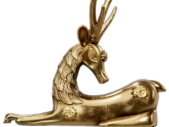 Gazelle dorée — figurine décorative