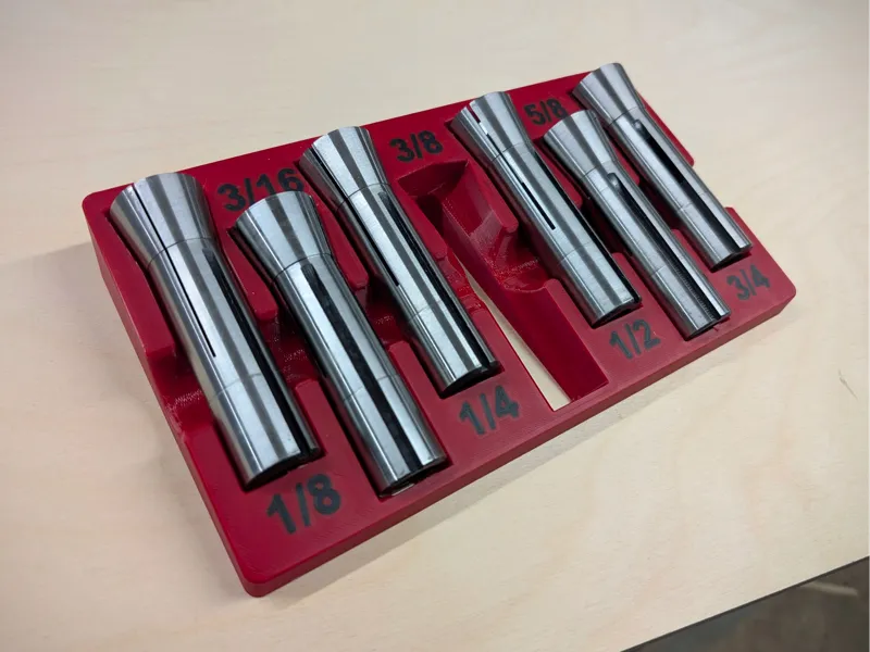 Customizable R8 Collet Tray