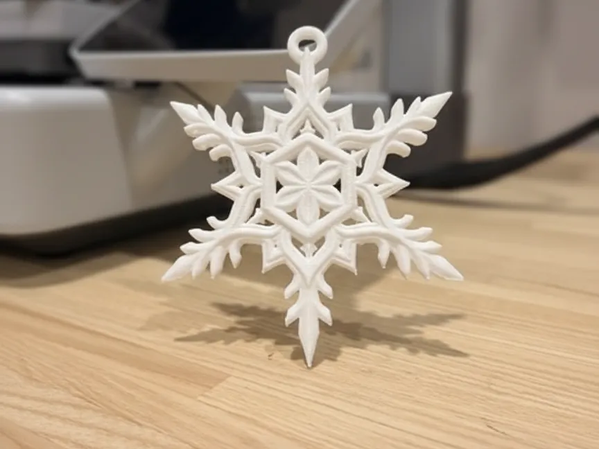 Ice Bloom Snowflake Ornament by SparkyV MakerWorld: Download Free 3D Models