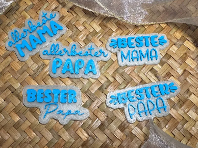 Mama/Papa Schlüsselanhäger oder Magnet
