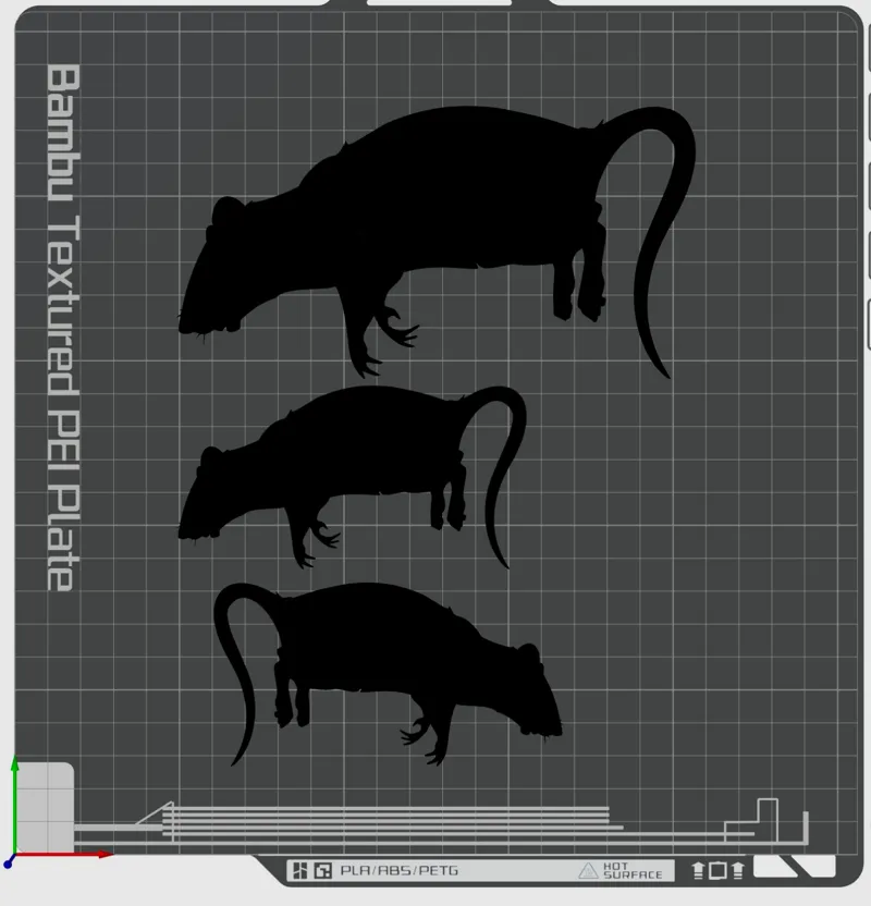 Simple rat silhouettes for door Frame  