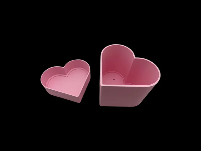 Valentines Day Heart Pot With drainage tray (Tall)