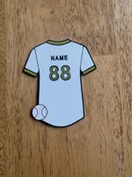 Jersey with Name, Number, and Baseball