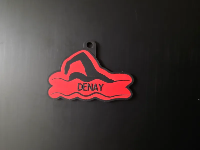Swimmer keychain