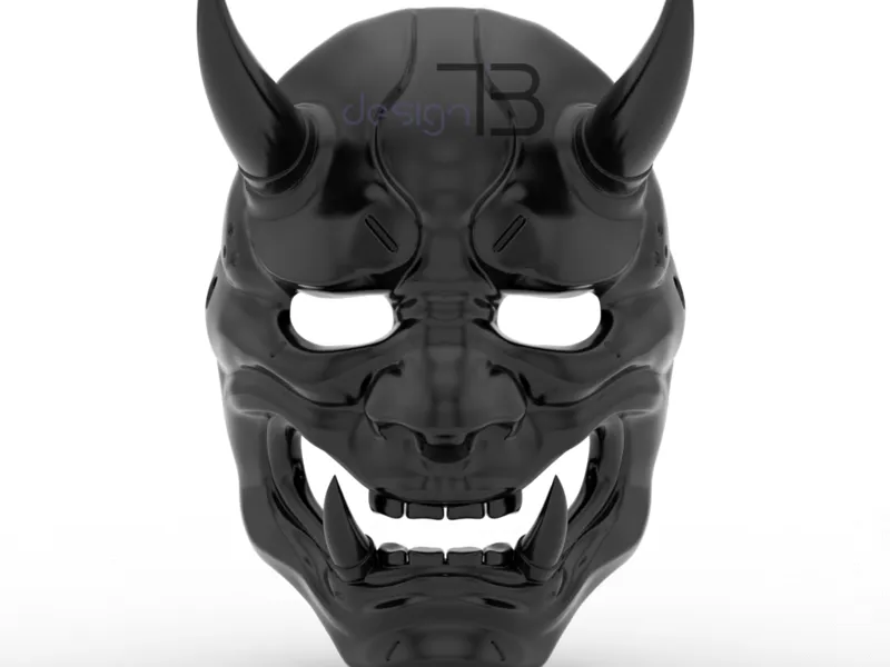 Black Demon Cyberpunk Mask