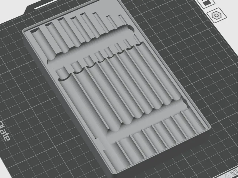 Imperial Pin Punch Gridfinity (Half Grid)