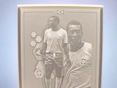 3D Lithophane of Football Legends Pelé