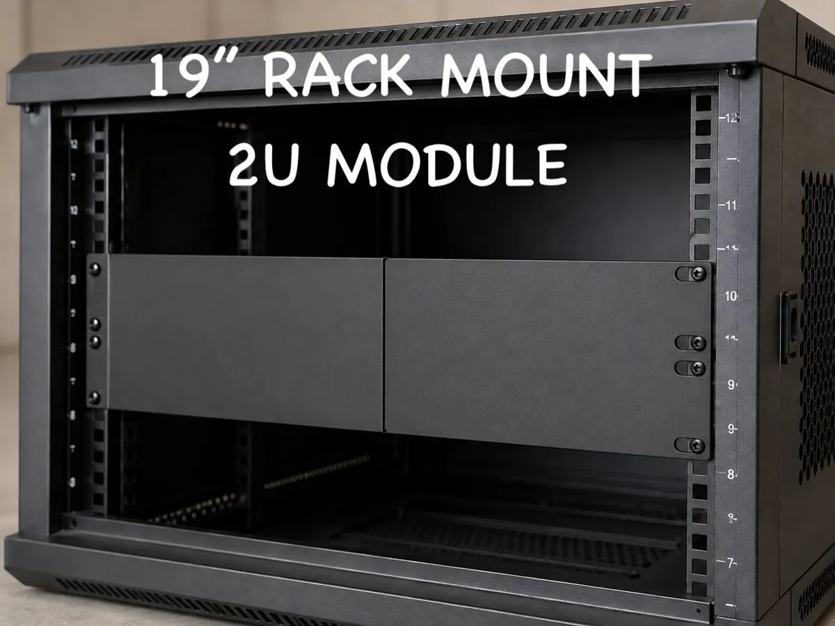 2U Blank Modular Rack Mount for 19” Network Rack - Free 3D Print Model ...