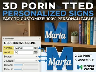 Letrero de nombre en 3D | 3D name sign