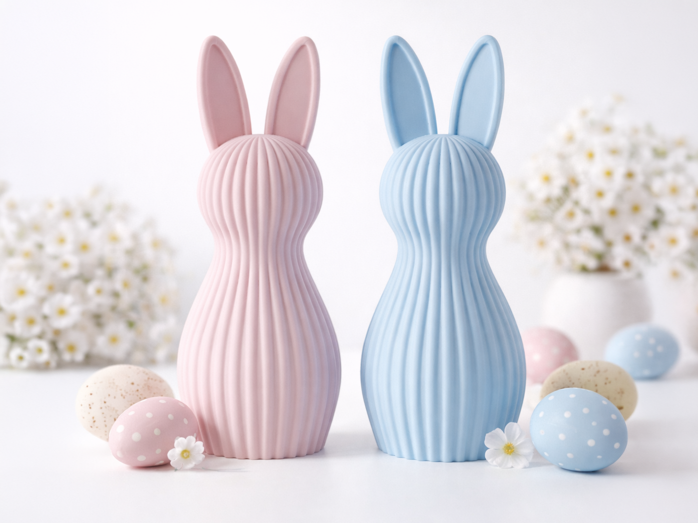 Lapin de Pâques – Design Minimaliste Cannelé