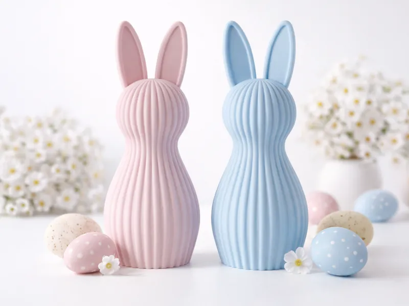 Lapin de Pâques – Design Minimaliste Cannelé