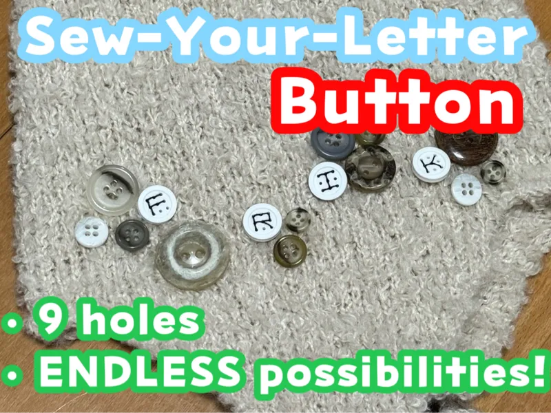 九宮格字母扣 Sew‑Your‑Letter Button