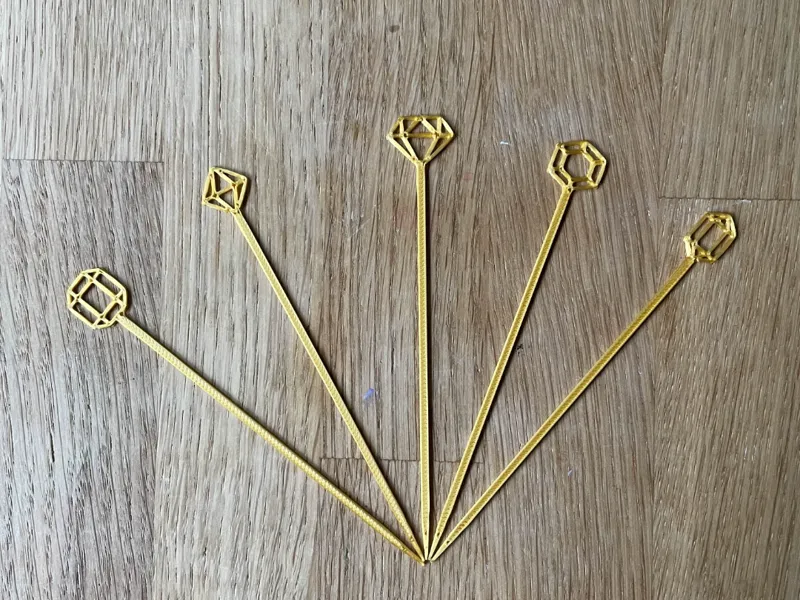 Gemstone cocktail picks
