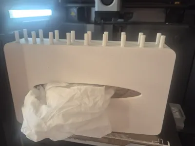 Peg Board Tissue Box holder