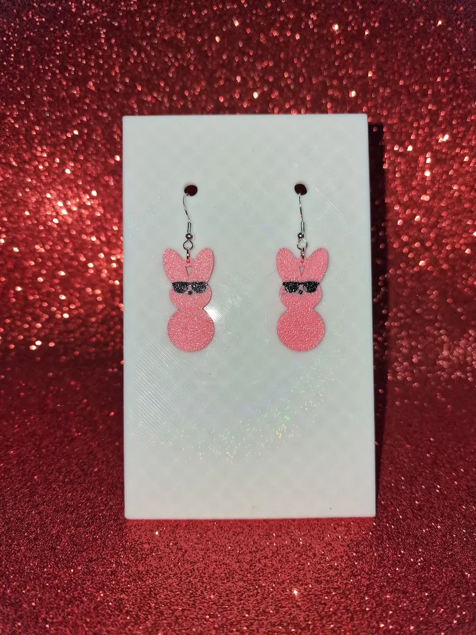 Trendy bunny earrings view 2