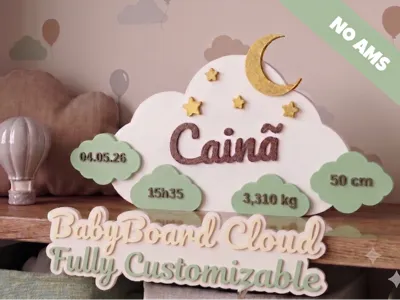 BabyBoard Cloud — Parametric Birth Board