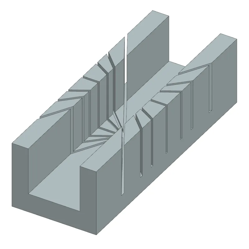 Cable channel 20x10 - Mitre box