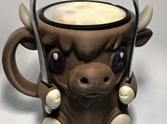 Pint Ice Cream Holder - Highland Cow