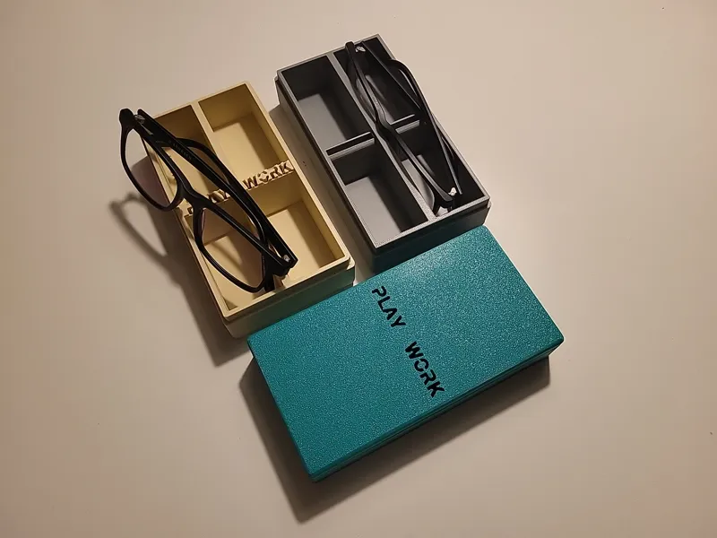 Double glasses case / box with optional text