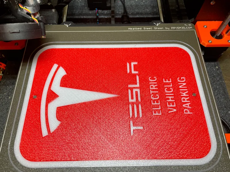 Tesla Supercharger Parking Sign