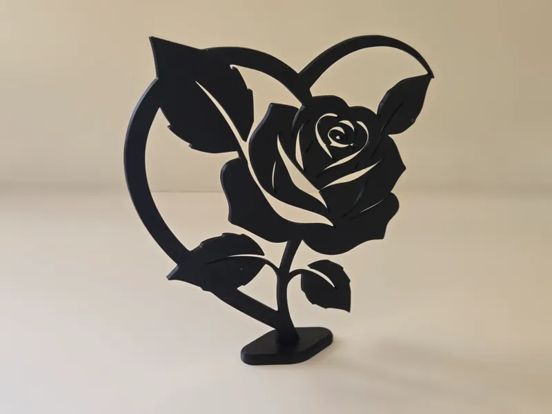 Flower in Heart Valentines Decor