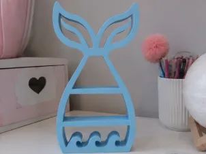 Mermaid Tail Mini Display Shelf Ocean Waves