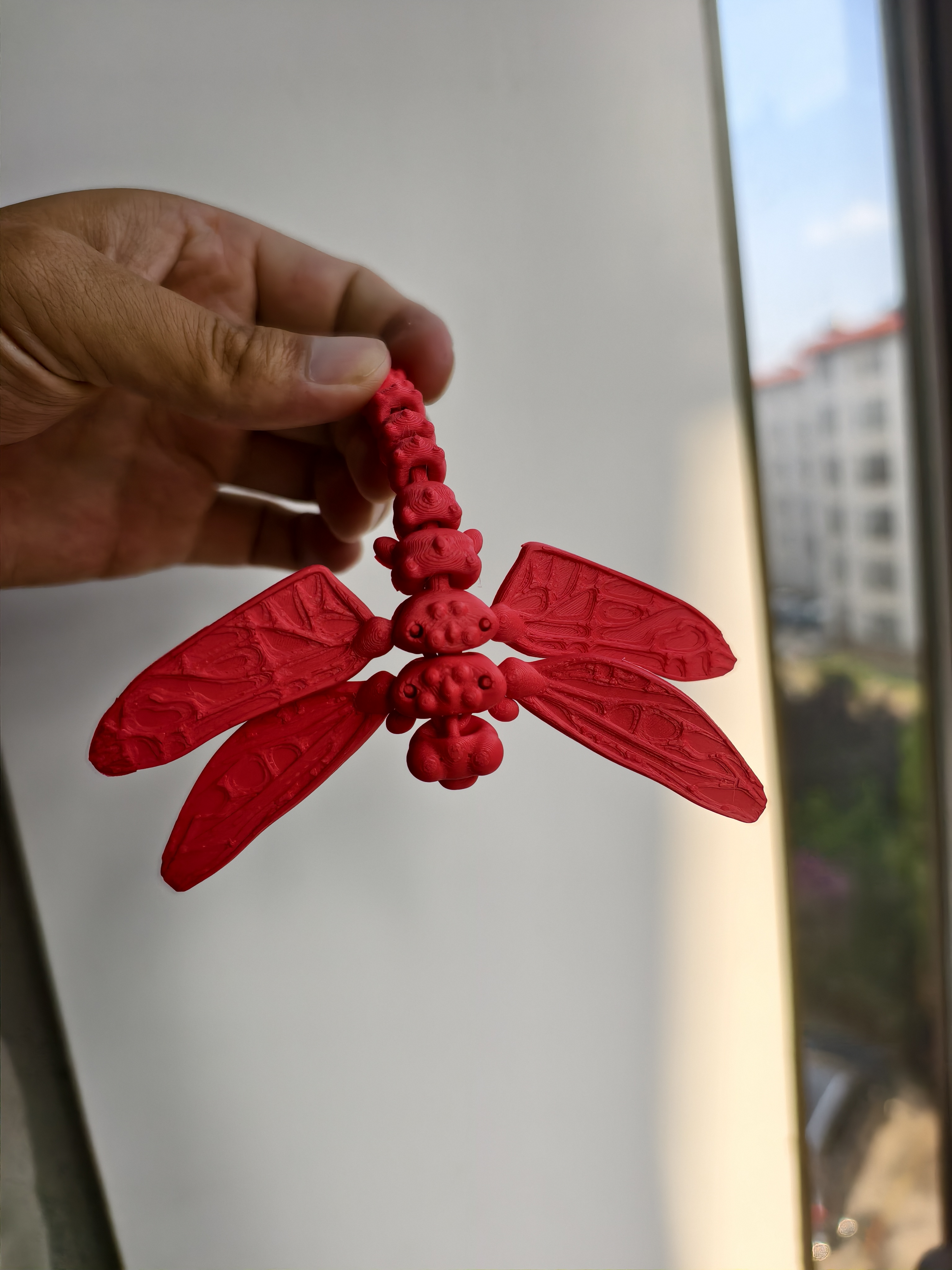 Miniatura 3 do modelo 3D 双色蜻蜓挂饰，全身可动，无需支撑
