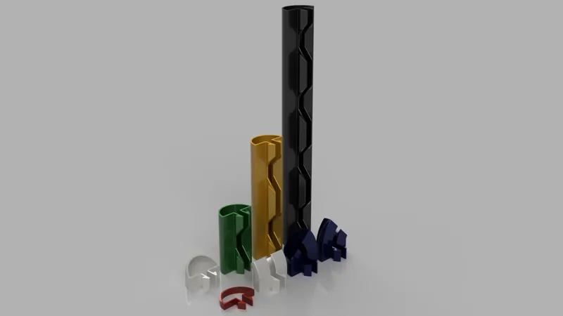 Cable channel/duct for 4040/3030 extrusion profile