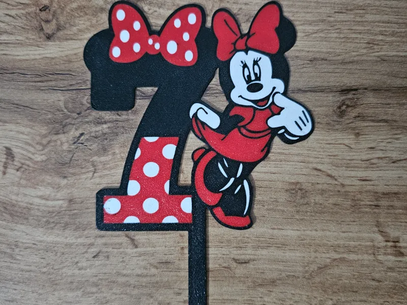 Minnie 7 birthday cake topperr