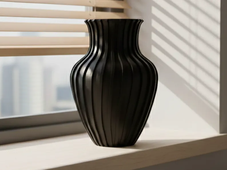 Ribbed customisable vase
