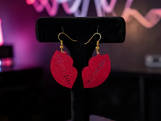 Vocal lips earrings