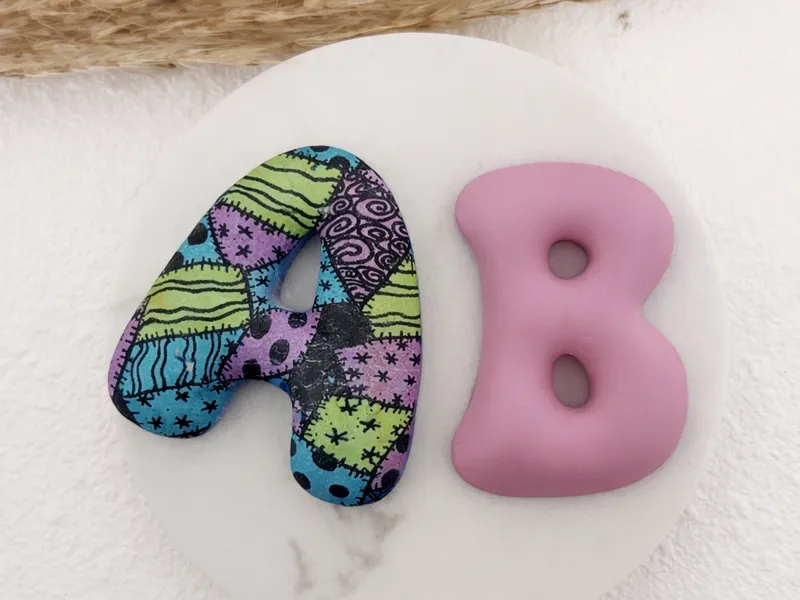 50mm Bubble Alphabet clay cutters | cookie cutters