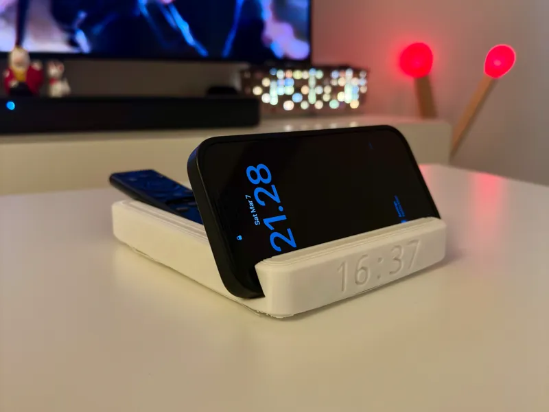 TV Remote and a phone stand