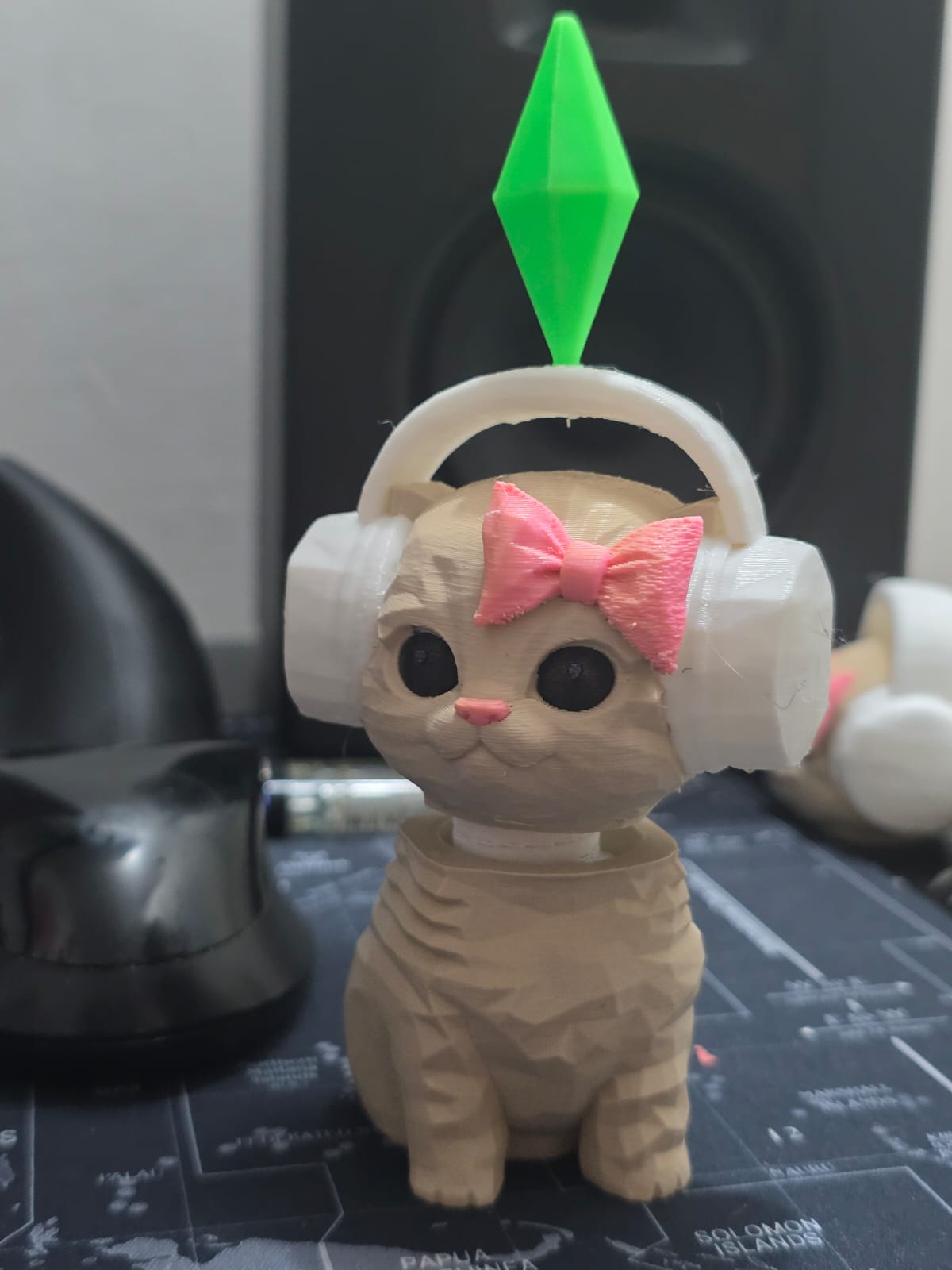 3D модель Sims Dancing Cat — 3D-друкована хитна голова танцюючого кота з пружиною | Декор Львів — 3D друк Львів