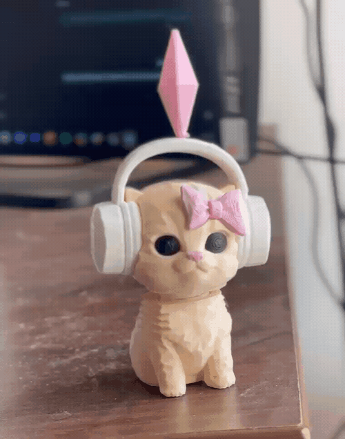 Sims Dancing Cat Bobble Head with 3D spring