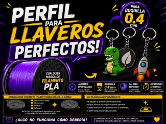 PERFIL PERFECTO PARA LLAVEROS (BOQUILLA 0.4)
