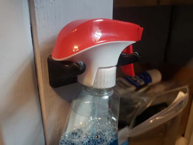 Glass Cleaner Spray Bottle Holder/Mount/Hook