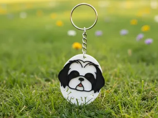 Shitzu Dog Keychain