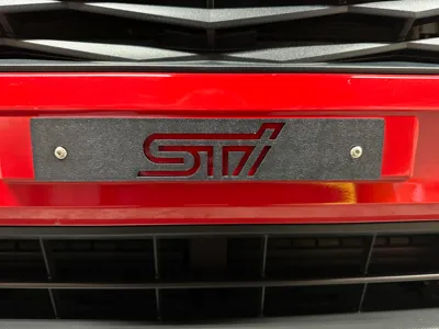 Subaru Front plate delete STI and Star Cluster