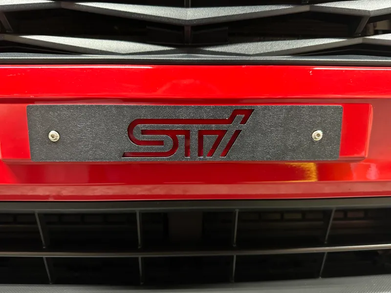 Subaru Front plate delete STI and Star Cluster