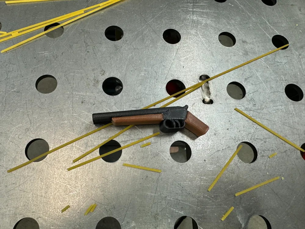 Double Barrel Pasta Gun Spaghetti Blaster by Hiro Koiso Racing