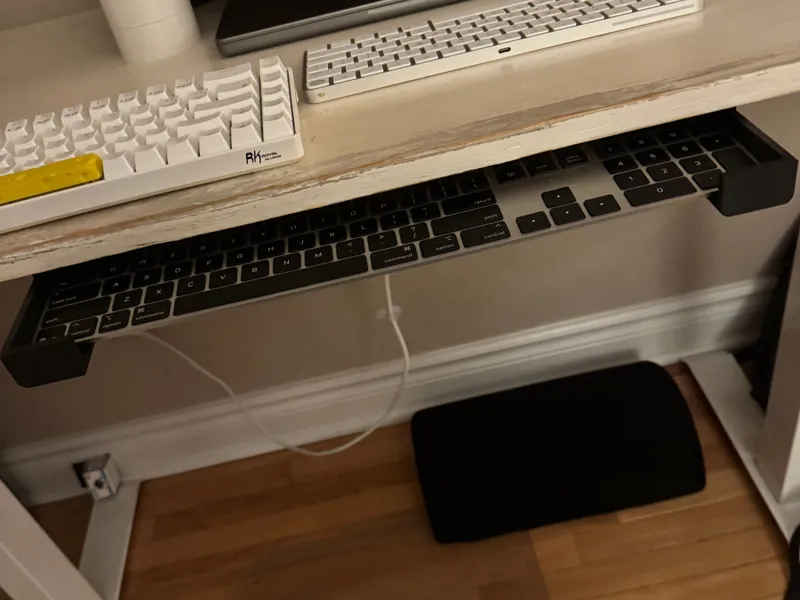 under desk keyboard storage