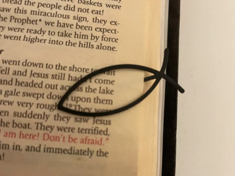 Christian Jesus Christ Fish Ichthys Bookmark 