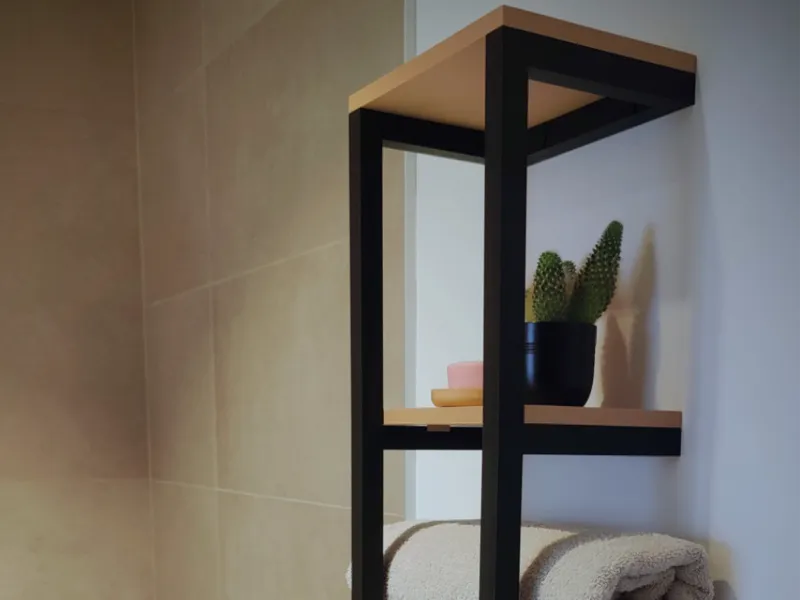 Modern towel rack